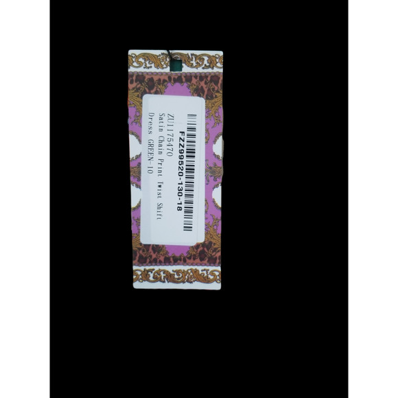 Boohoo Satin Chain Print Twist Shift NWT Size 6 - Picture 3 of 4